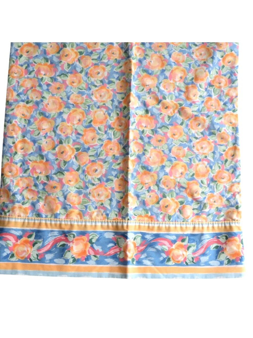 Vintage Croscill Fiesta Floral Standard Pillowcase Cottage Multicolor USA-Made